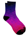 Stylish Geometric Gradient Adult Short Socks with All Over Print - TooLoud