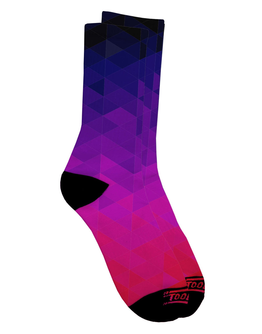 Stylish Geometric Gradient All Over Print Adult Crew Socks - Presented by TooLoud-Socks-TooLoud-White-Ladies-4-6-Davson Sales