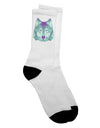 Stylish Geometric Wolf Head Adult Crew Socks - Enhance Your Wardrobe with TooLoud-Socks-TooLoud-White-Ladies-4-6-Davson Sales