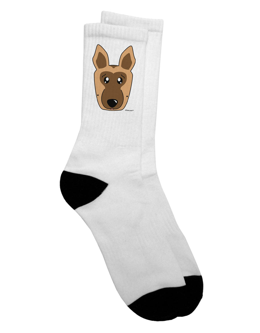 Stylish German Shepherd Dog Adult Crew Socks - by TooLoud-Socks-TooLoud-White-Ladies-4-6-Davson Sales