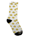 Stylish Gold Crowns AOP Adult Crew Socks with All Over Print - Presented by TooLoud-Socks-TooLoud-White-Ladies-4-6-Davson Sales