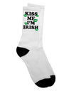 Stylish Green Kisses Adult Crew Socks - Perfect for Celebrating Irish Heritage, by TooLoud-Socks-TooLoud-White-Ladies-4-6-Davson Sales