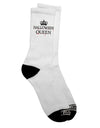 Stylish Halloween Queen Adult Crew Socks - Enhance Your Outfit with TooLoud-Socks-TooLoud-White-Ladies-4-6-Davson Sales