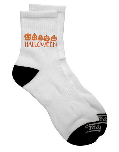 Stylish Halloween-themed Adult Socks with Dark Pumpkin Design - TooLoud-Socks-TooLoud-Short-Ladies-4-6-Davson Sales