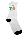 Stylish Irish Flag Shamrock Distressed Adult Crew Socks - Presented by TooLoud