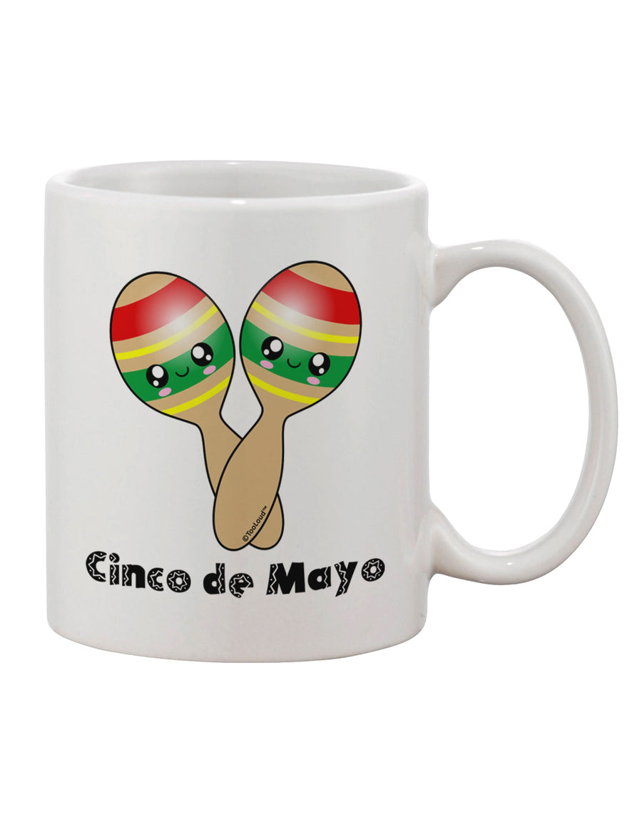 Stylish Maracas-inspired Design - Vibrant Cinco de Mayo Printed 11 oz Coffee Mug by TooLoud-11 OZ Coffee Mug-TooLoud-White-Davson Sales