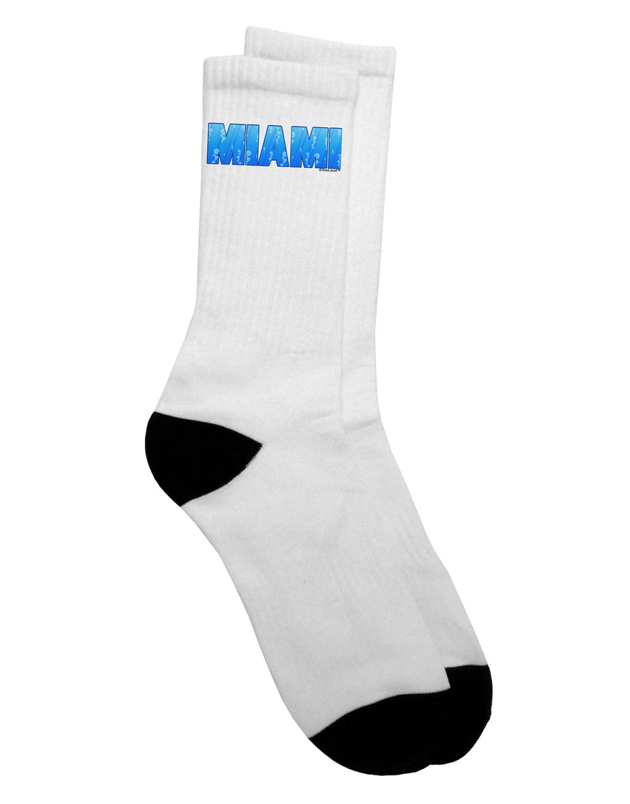 Stylish Miami Ocean Bubbles Adult Crew Socks - Enhance Your Wardrobe with TooLoud-Socks-TooLoud-White-Ladies-4-6-Davson Sales