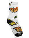 Stylish Monarch Butterflies All Over Print Adult Crew Socks - TooLoud-Socks-TooLoud-White-Ladies-4-6-Davson Sales