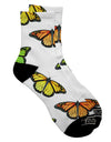 Stylish Monarch Butterflies AOP Adult Short Socks with All Over Print - TooLoud-Socks-TooLoud-White-Ladies-4-6-Davson Sales