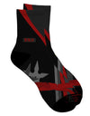 Stylish Ninja Red AOP Adult Short Socks with All Over Print - TooLoud