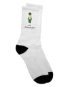 Stylish Nutcracker Adult Crew Socks - with Green, Gold, and Black Text - TooLoud-Socks-TooLoud-White-Ladies-4-6-Davson Sales