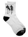 Stylish Palm Rows Silhouette Adult Short Socks - Enhance Your Wardrobe with Fashionable Footwear TooLoud-Socks-TooLoud-White-Ladies-4-6-Davson Sales
