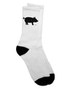 Stylish Pig Silhouette Adult Crew Socks - Enhance Your Wardrobe with TooLoud-Socks-TooLoud-White-Ladies-4-6-Davson Sales