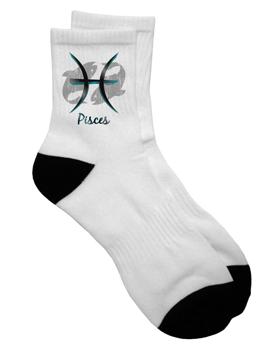Stylish Pisces Symbol Adult Short Socks - Enhance Your Wardrobe with Elegance and Comfort - TooLoud-Socks-TooLoud-White-Ladies-4-6-Davson Sales