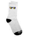 Stylish Pride Rainbow Lenses Adult Crew Socks - Enhance Your Wardrobe with TooLoud-Socks-TooLoud-White-Ladies-4-6-Davson Sales