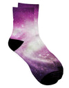 Stylish Purple Galaxy AOP Adult Short Socks with All Over Print - TooLoud-Socks-TooLoud-White-Ladies-4-6-Davson Sales