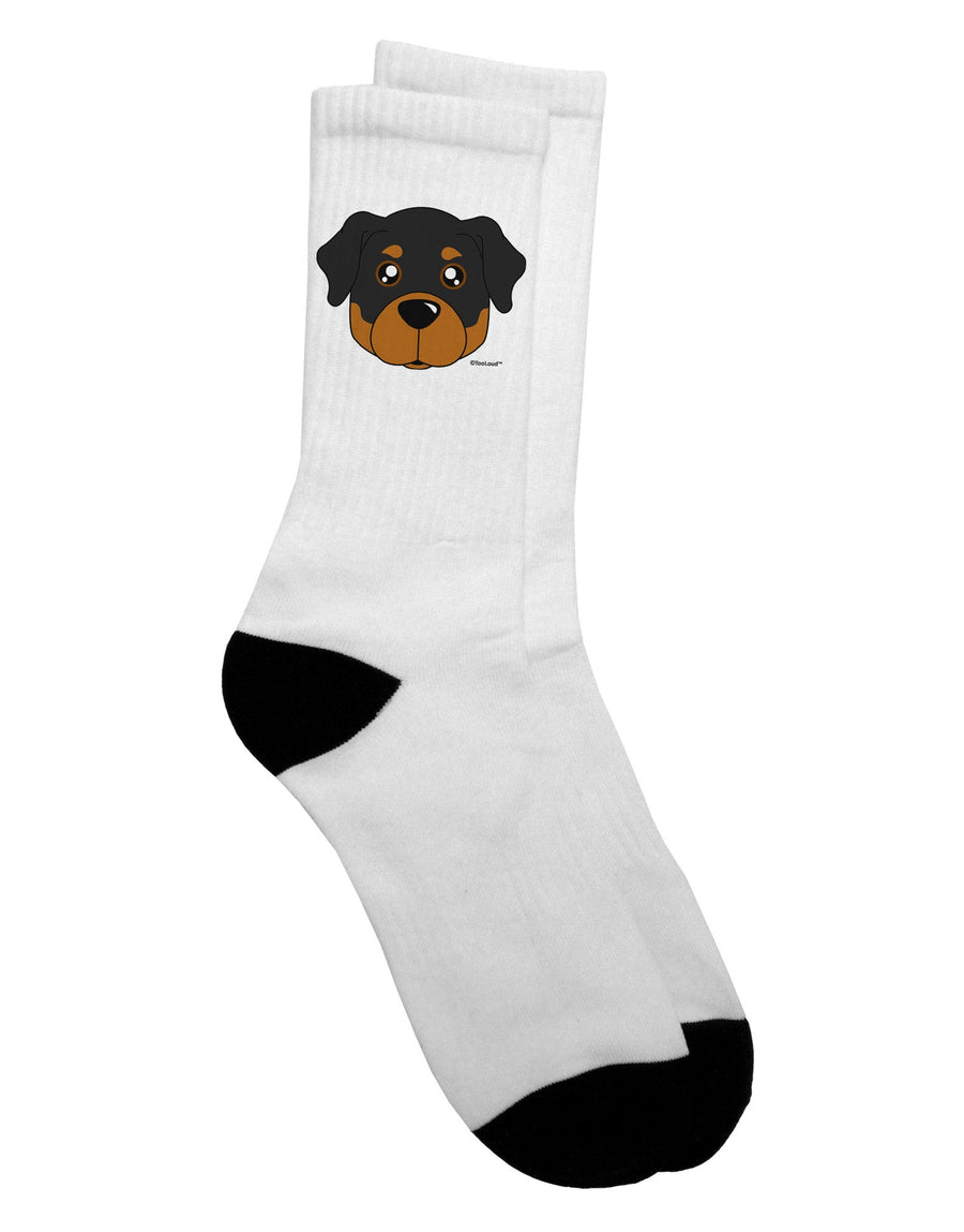 Stylish Rottweiler Dog Adult Crew Socks - by TooLoud-Socks-TooLoud-White-Ladies-4-6-Davson Sales