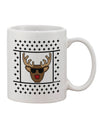 Stylish Rudolph Sweater Design 11 oz Coffee Mug - Perfect for Beverage Enthusiasts TooLoud-11 OZ Coffee Mug-TooLoud-White-Davson Sales