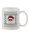 Stylish Santa Christmas Sweater Design on 11 oz Coffee Mug - TooLoud-11 OZ Coffee Mug-TooLoud-White-Davson Sales