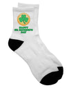 Stylish Shamrock Button - Premium St Patrick's Day Adult Short Socks - by TooLoud-Socks-TooLoud-White-Ladies-4-6-Davson Sales