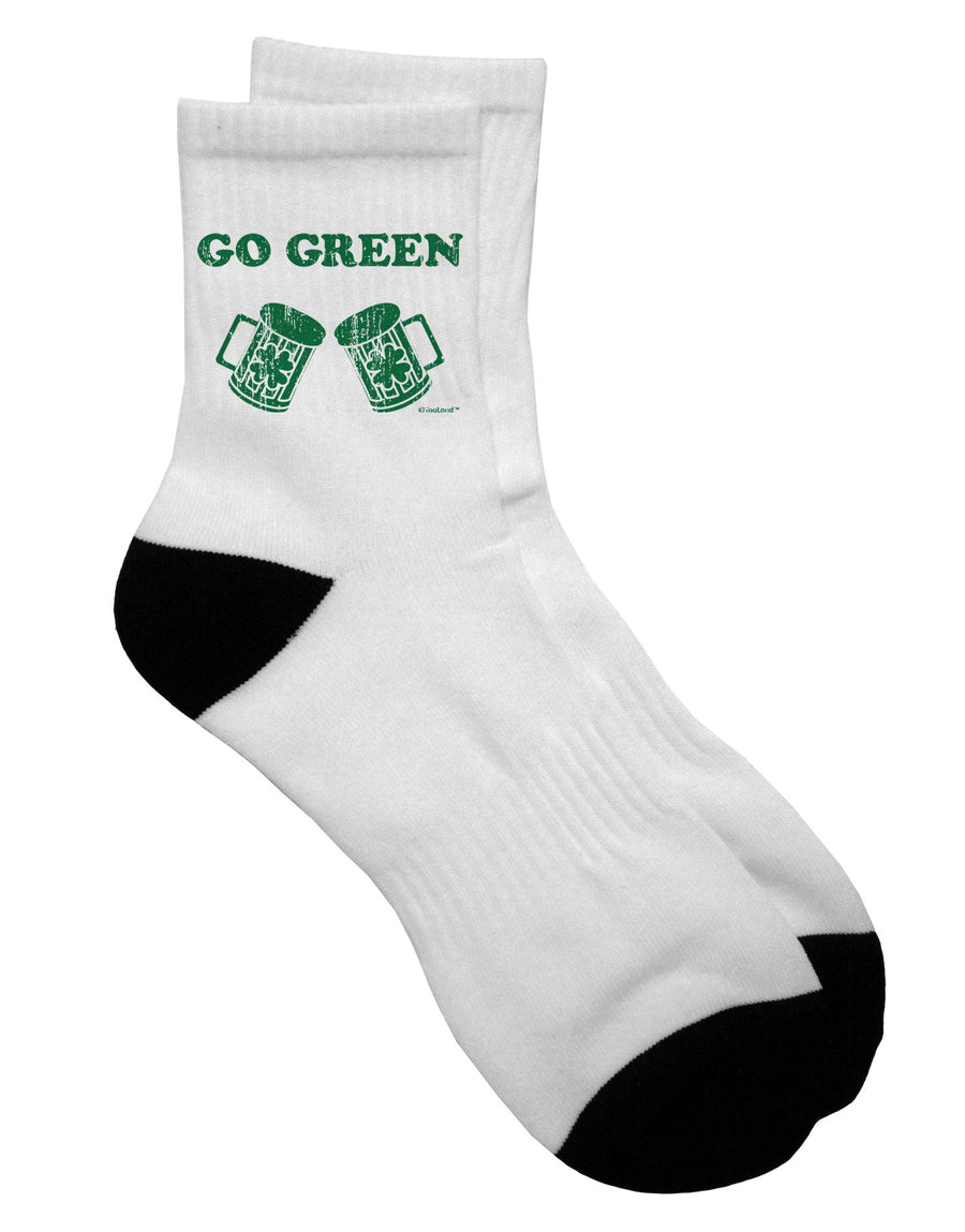 Stylish St. Patrick's Day Green Beer Adult Short Socks - A Must-Have for the Eco-conscious Shopper by TooLoud