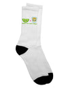 Stylish Tequila Shot and Lime Pairing - Exquisite Adult Crew Socks - by TooLoud-Socks-TooLoud-White-Ladies-4-6-Davson Sales