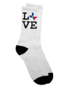 Stylish Texas Love Distressed Design Adult Crew Socks - Expertly Crafted by TooLoud-Socks-TooLoud-White-Ladies-4-6-Davson Sales