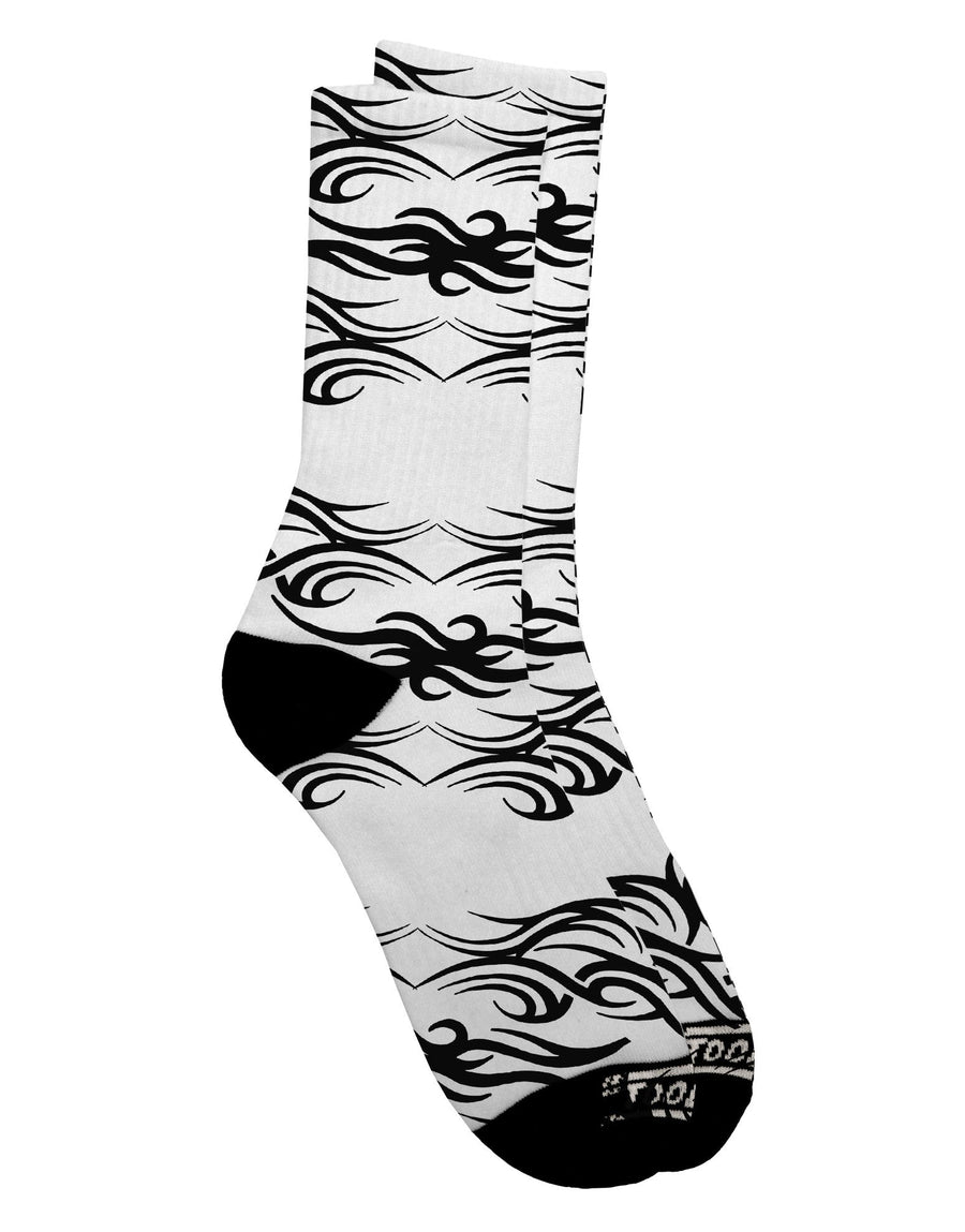 Stylish Tribal Pattern Adult Crew Socks with All Over Print - Presented by TooLoud-Socks-TooLoud-White-Ladies-4-6-Davson Sales