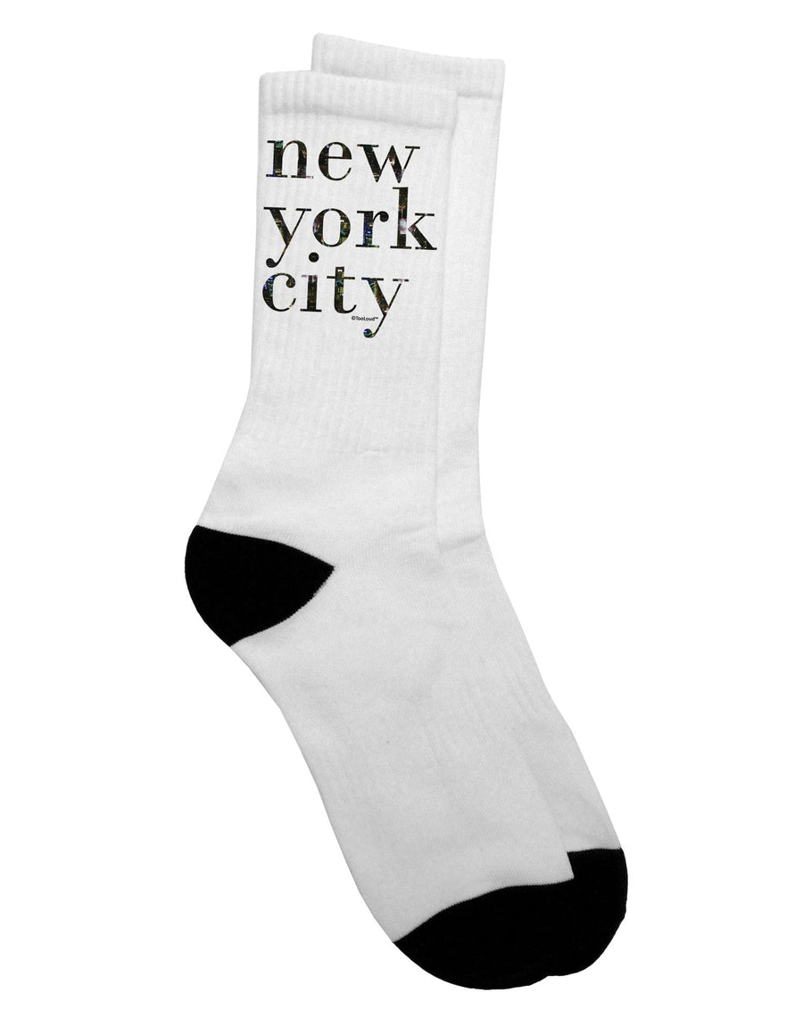 Stylish Urban Appeal - New York City City Lights Adult Crew Socks by TooLoud-Socks-TooLoud-White-Ladies-4-6-Davson Sales