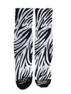 Stylish Zebra Print Adult Crew Socks with All Over Print - TooLoud-Socks-TooLoud-White-Ladies-4-6-Davson Sales