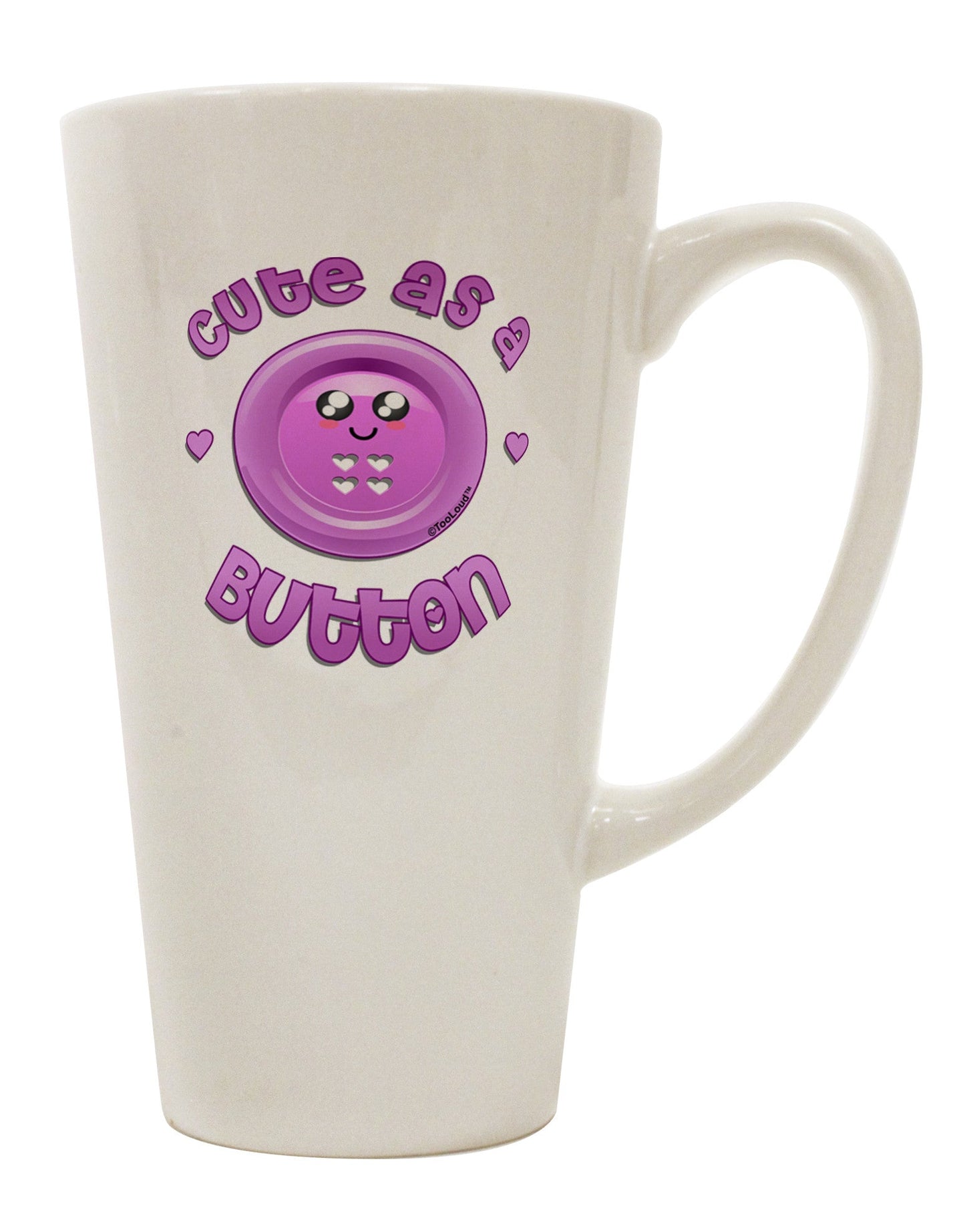 Stylishly Charming 16 Ounce Conical Latte Coffee Mug - TooLoud-Conical Latte Mug-TooLoud-White-Davson Sales