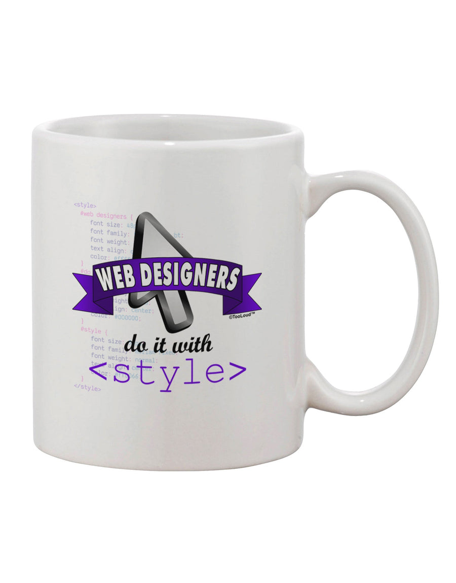 Stylishly Crafted 11 oz Coffee Mug for Web Designers - TooLoud-11 OZ Coffee Mug-TooLoud-White-Davson Sales