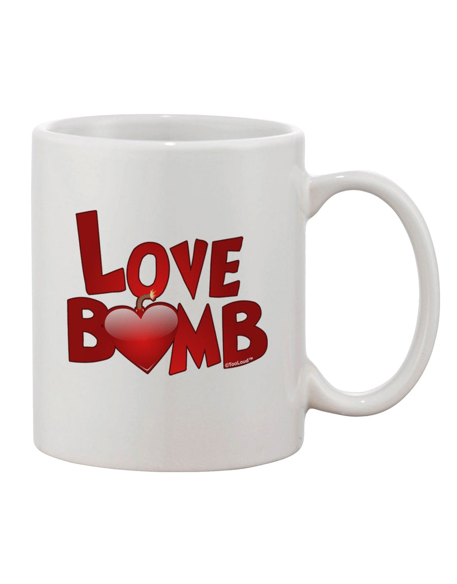 Stylishly Crafted Love Bomb Text Printed 11 oz Coffee Mug - TooLoud-11 OZ Coffee Mug-TooLoud-White-Davson Sales