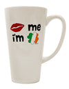 Stylishly Embrace Irish Heritage with the Kiss and Irish Flag Shamrock 16 Ounce Conical Latte Coffee Mug - TooLoud-Conical Latte Mug-TooLoud-White-Davson Sales