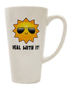 Stylishly Embrace the Sun with the Charming 16 Ounce Conical Latte Coffee Mug - TooLoud-Conical Latte Mug-TooLoud-White-Davson Sales