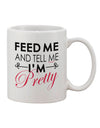 Stylishly Sip and Compliment Me Printed 11 oz Coffee Mug - TooLoud-11 OZ Coffee Mug-TooLoud-White-Davson Sales