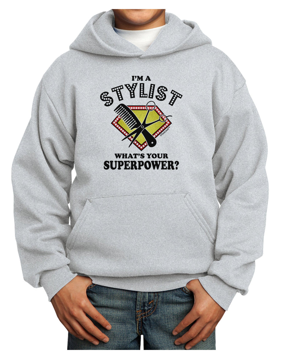 Stylist - Superpower Youth Hoodie Pullover Sweatshirt-Youth Hoodie-TooLoud-White-XS-Davson Sales