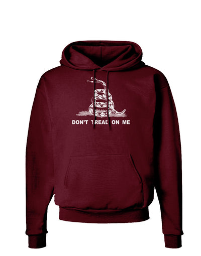 Subdued Don't Tread On Me Gadsden Flag Rattlesnake Dark Hoodie Sweatshirt-Hoodie-TooLoud-Maroon-Small-Davson Sales