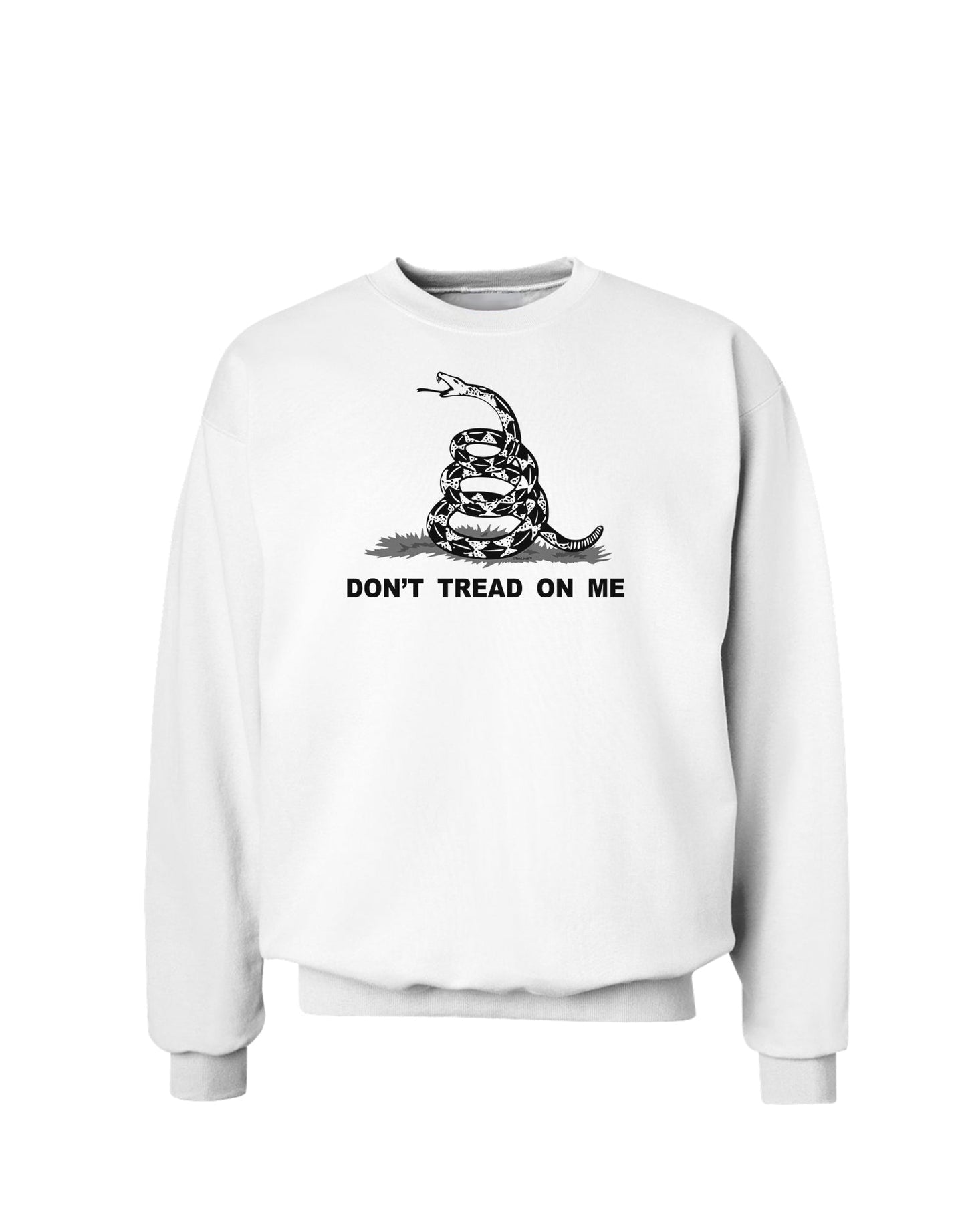 Subdued Don't Tread On Me Gadsden Flag Rattlesnake Sweatshirt-Sweatshirts-TooLoud-White-Small-Davson Sales