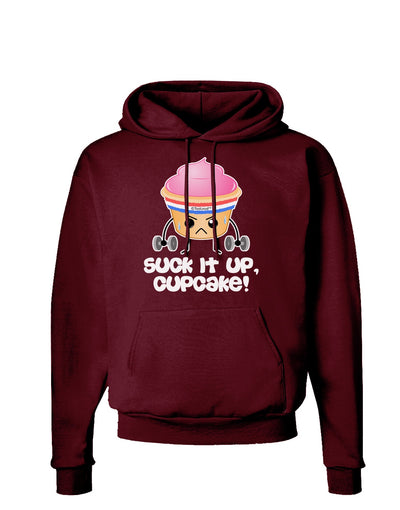 Suck It Up Cupcake Design Dark Hoodie Sweatshirt by TooLoud-Hoodie-TooLoud-Maroon-Small-Davson Sales