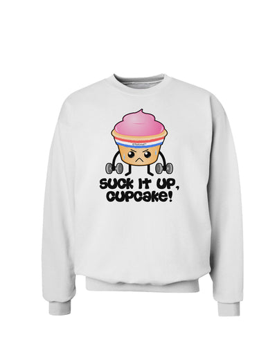 Suck It Up Cupcake Design Sweatshirt by TooLoud-Sweatshirts-TooLoud-White-Small-Davson Sales