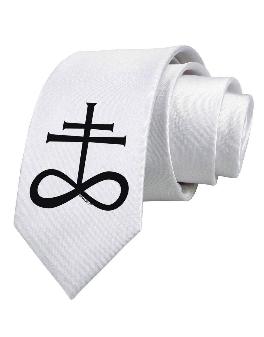 Sulphur Cross Printed White Necktie