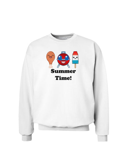 Summer Time Sweatshirt-Sweatshirts-TooLoud-White-Small-Davson Sales