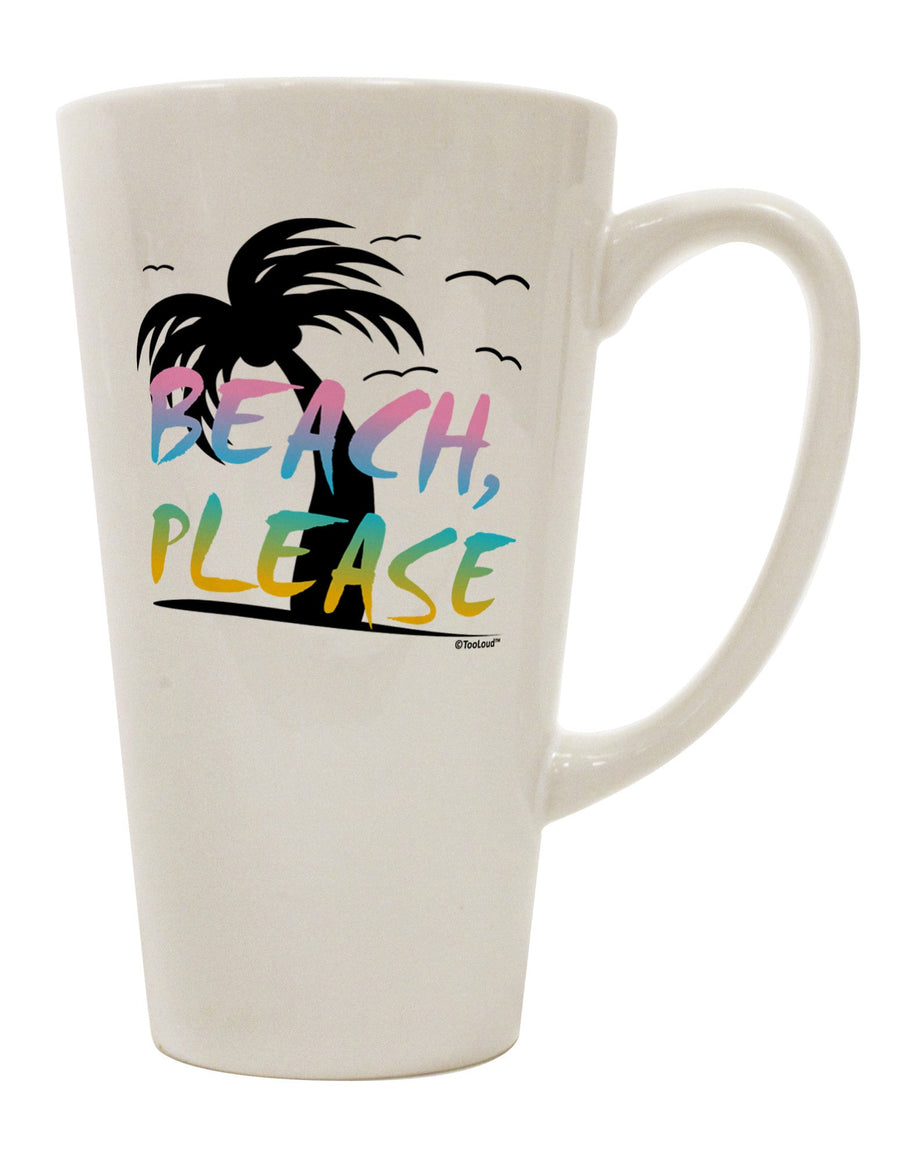 Summer Vibes - Tropical Paradise 16 Ounce Conical Latte Coffee Mug - TooLoud-Conical Latte Mug-TooLoud-White-Davson Sales