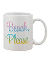 Summer Vibes - Vibrant 11 oz Coffee Mug - TooLoud-11 OZ Coffee Mug-TooLoud-White-Davson Sales