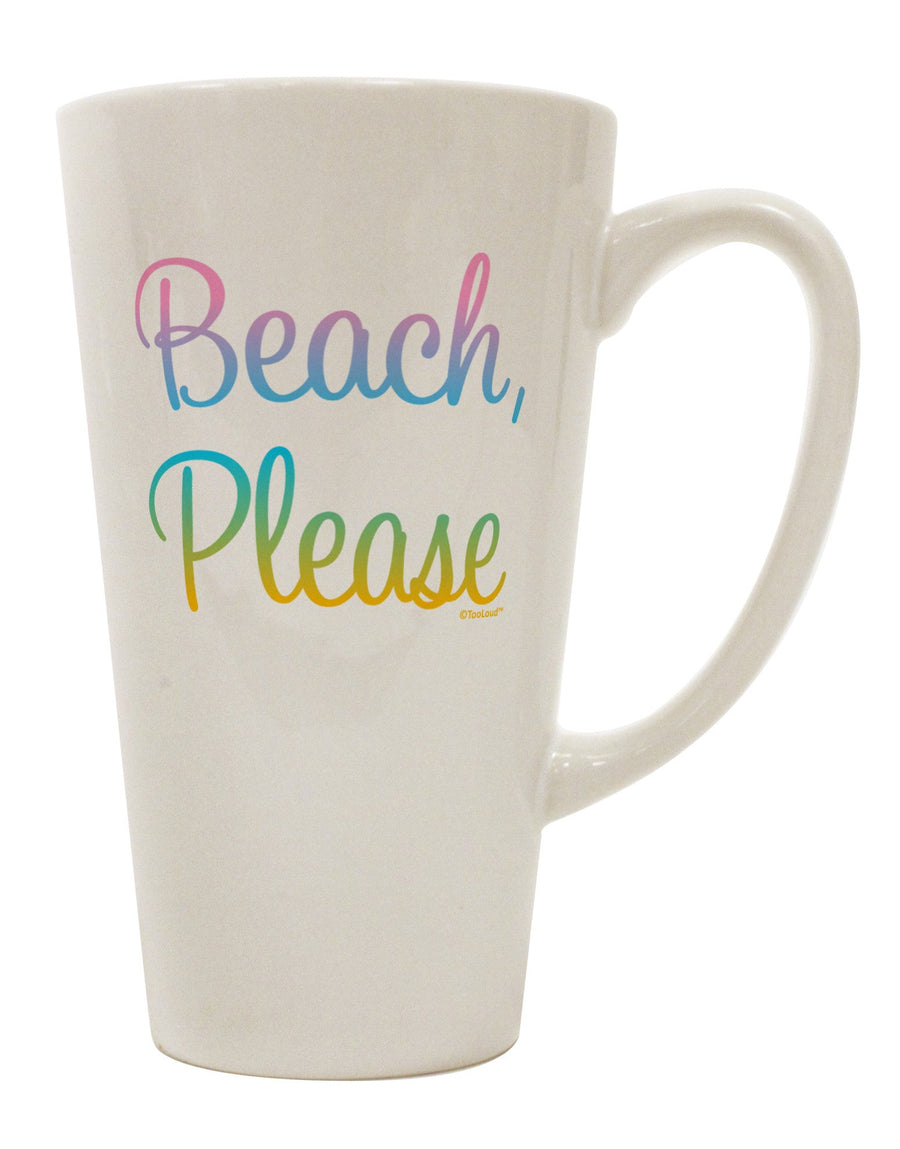 Summer Vibes - Vibrant 16 Ounce Conical Latte Coffee Mug - TooLoud-Conical Latte Mug-TooLoud-White-Davson Sales