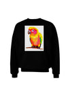 Sun Conure Parrot Watercolor Adult Dark Sweatshirt-Sweatshirts-TooLoud-Black-Small-Davson Sales