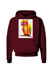 Sun Conure Parrot Watercolor Dark Hoodie Sweatshirt-Hoodie-TooLoud-Maroon-Small-Davson Sales