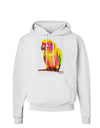 Sun Conure Parrot Watercolor Hoodie Sweatshirt-Hoodie-TooLoud-White-Small-Davson Sales