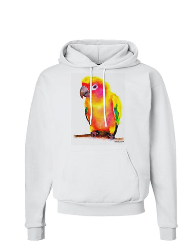 Sun Conure Parrot Watercolor Hoodie Sweatshirt-Hoodie-TooLoud-White-Small-Davson Sales